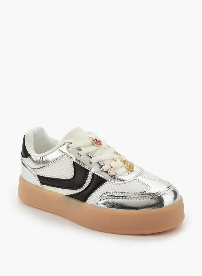 Little Missy Girls Lace-Up Sneakers